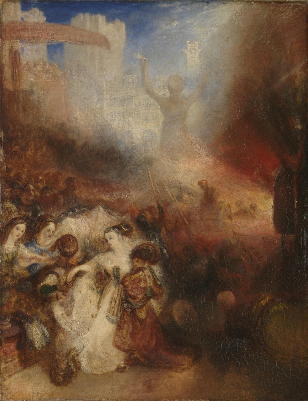 Shadrach, Meshach and Abednego in the Burning Fiery Furnace by J. M. W. Turner. Seascape painting, Turner artworks, Turner canvas art, J. M. W. Turner oil painting, Turner reproduction for sale. Landscape paintings, Turner art decor, Turner oil painting on canvas, Blue Surf Art