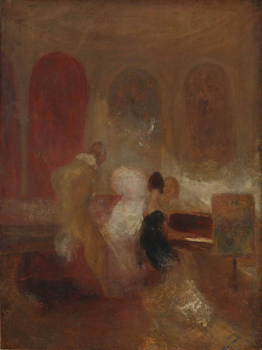 Music Party, East Cowes Castle by J. M. W. Turner. Seascape painting, Turner artworks, Turner canvas art, J. M. W. Turner oil painting, Turner reproduction for sale. Landscape paintings, Turner art decor, Turner oil painting on canvas, Blue Surf Art