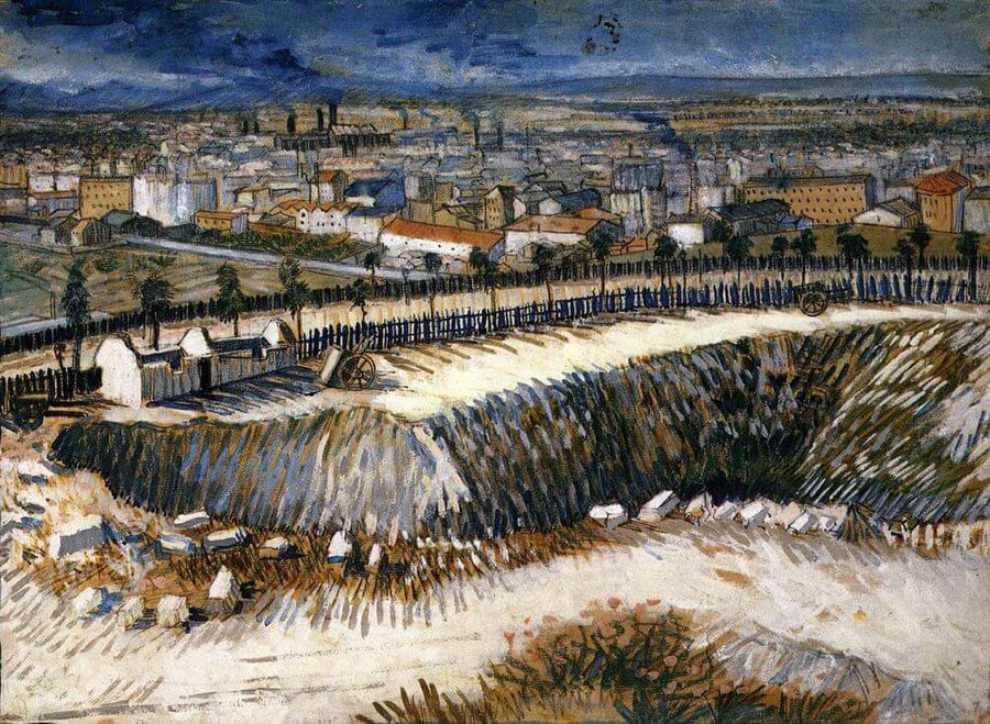 Outskirts of Paris near Montmartre, 1887 by Van Gogh Reproduction for Sale - Blue Surf Art
