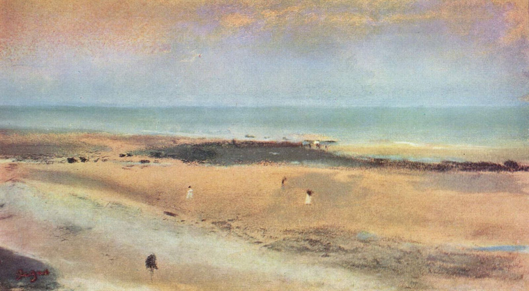 Beach at low tide Painting by Edgar Degas Reproduction Oil on Canvas
