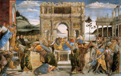 Punishment of the Sons of Korah by Sandro Botticelli I Blue Surf Art