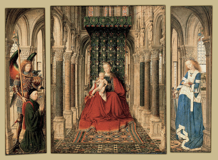 Dresden Triptych by Jan Van Eyck Reproduction Painting by Blue Surf Art