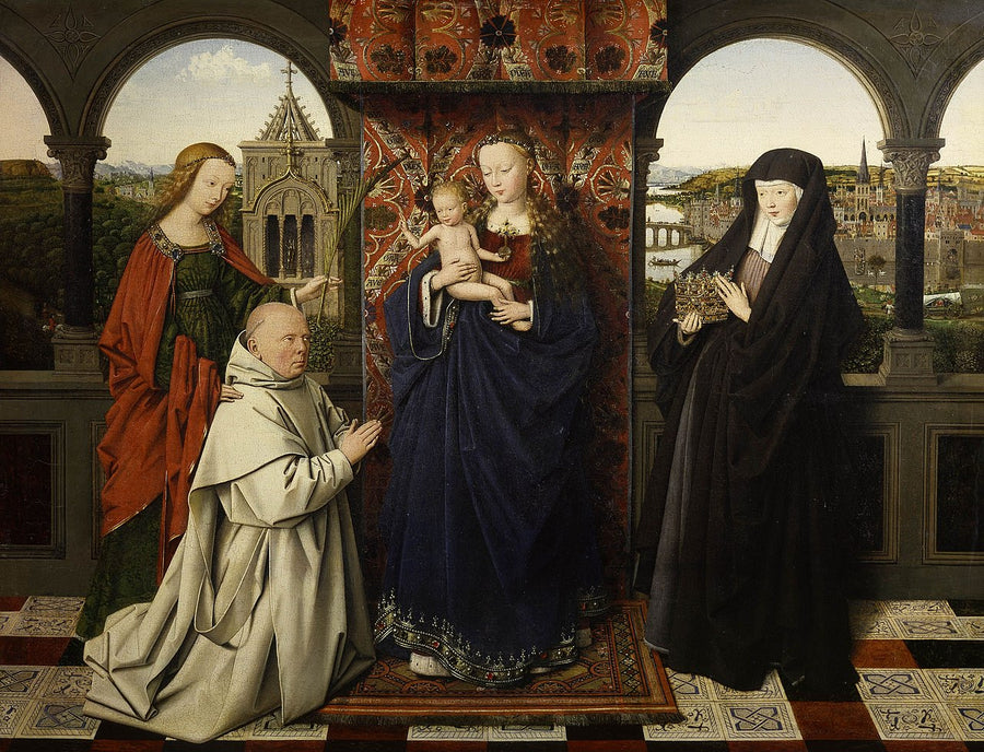 Madonna of Jan Vos by Jan Van Eyck Reproduction Painting by Blue Surf Art
