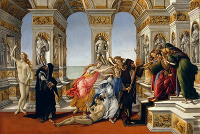 Calumny of Apelles (Botticelli) by Sandro Botticelli I Blue Surf Art