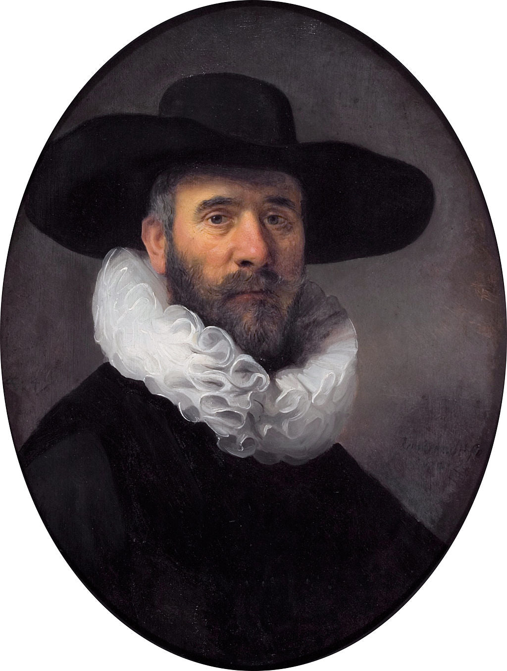 Portrait of Dirck Jansz Pesser Painting by Rembrandt Oil on Canvas Reproduction by Blue Surf Art