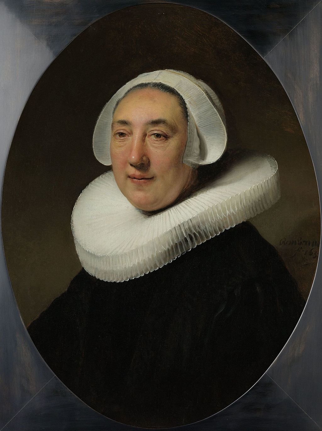 Portret of van Haesje Jacobsdr van Cleyburgh Painting by Rembrandt Oil on Canvas Reproduction by Blue Surf Art