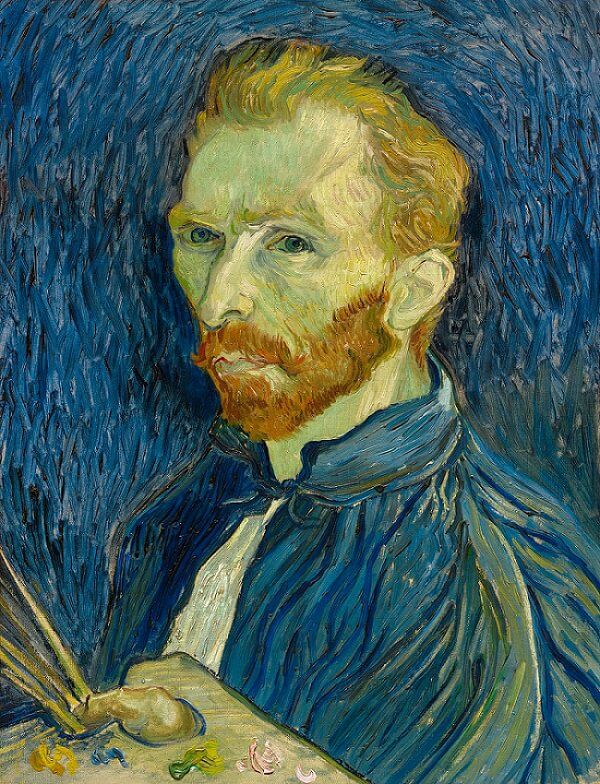 Self Portrait, 1889 by Van Gogh Reproduction for Sale - Blue Surf Art