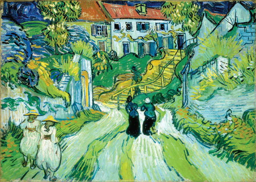 Stairway at Auvers, 1890 by Van Gogh Reproduction for Sale - Blue Surf Art