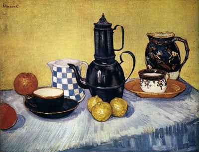 Still Life with Coffee Pot, 1888 by Van Gogh Reproduction for Sale - Blue Surf Art