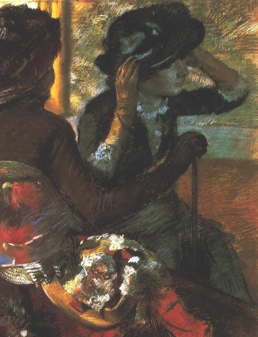 At the millinery Painting by Edgar Degas Reproduction Oil on Canvas