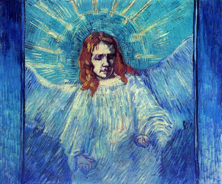 The Angel (after Rembrandt), 1889 by Van Gogh Reproduction for Sale - Blue Surf Art