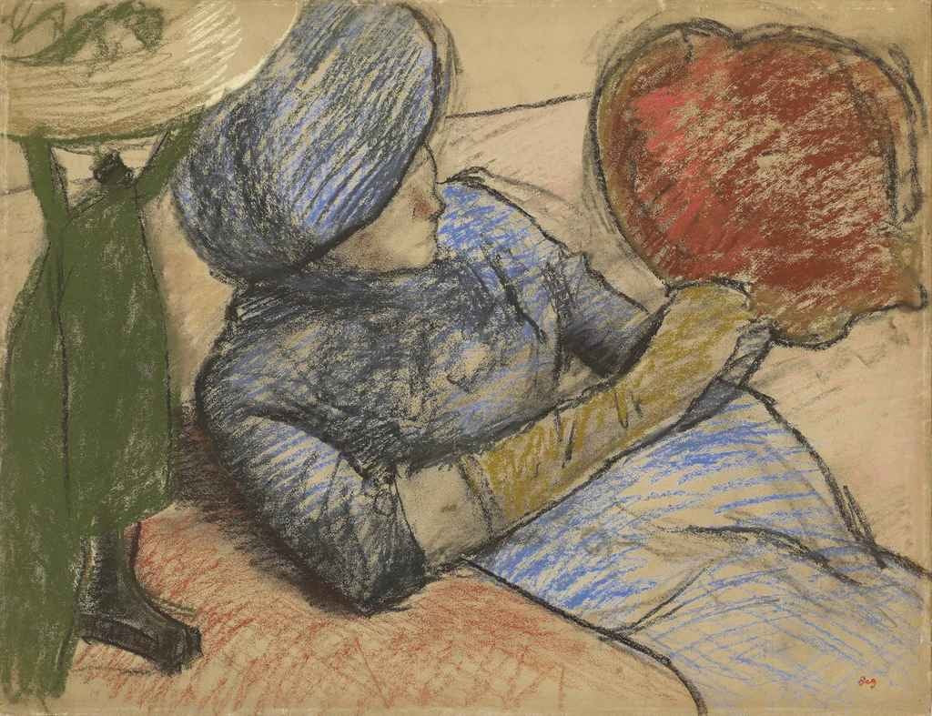 Modiste Study II Painting by Edgar Degas Reproduction Oil on Canvas