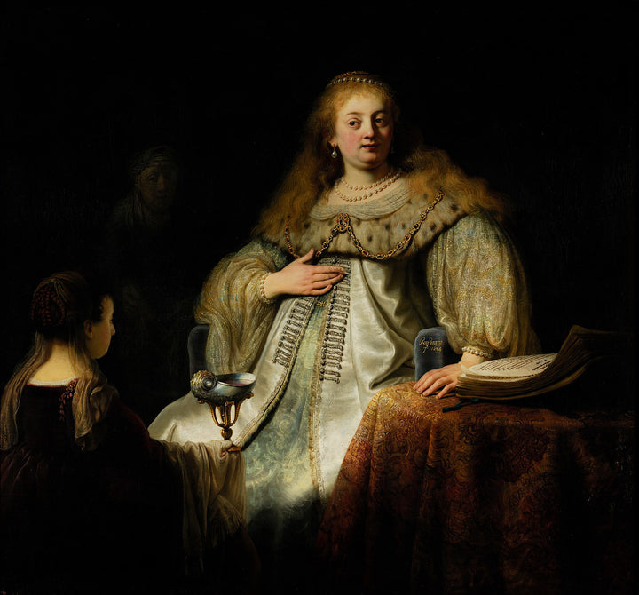 Sophonisba Receiving the Poisoned Cup Painting by Rembrandt Oil on Canvas Reproduction by Blue Surf Art