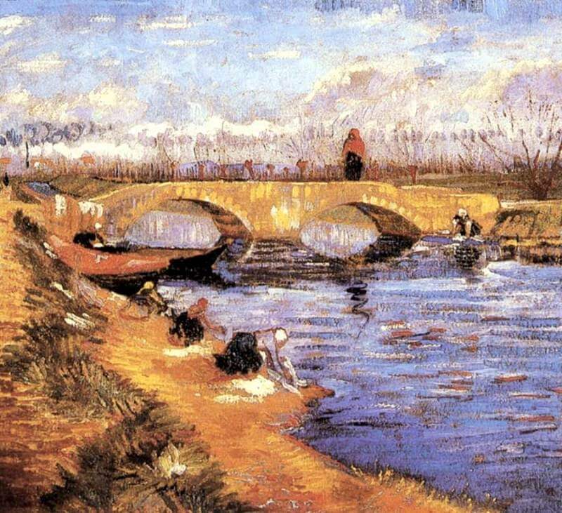 The Gleize Bridge over the Vigneyret Canal, 1888 by Van Gogh Reproduction for Sale - Blue Surf Art