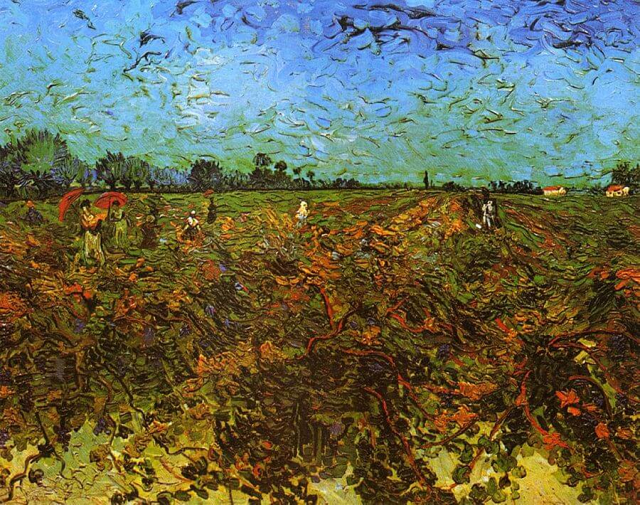 The Green Vineyard, 1888 by Van Gogh Reproduction for Sale - Blue Surf Art