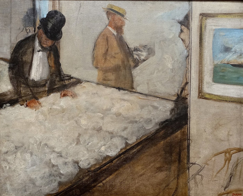 Woman Seated on a Balcony, New Orleans Painting by Edgar Degas Reproduction Oil on Canvas