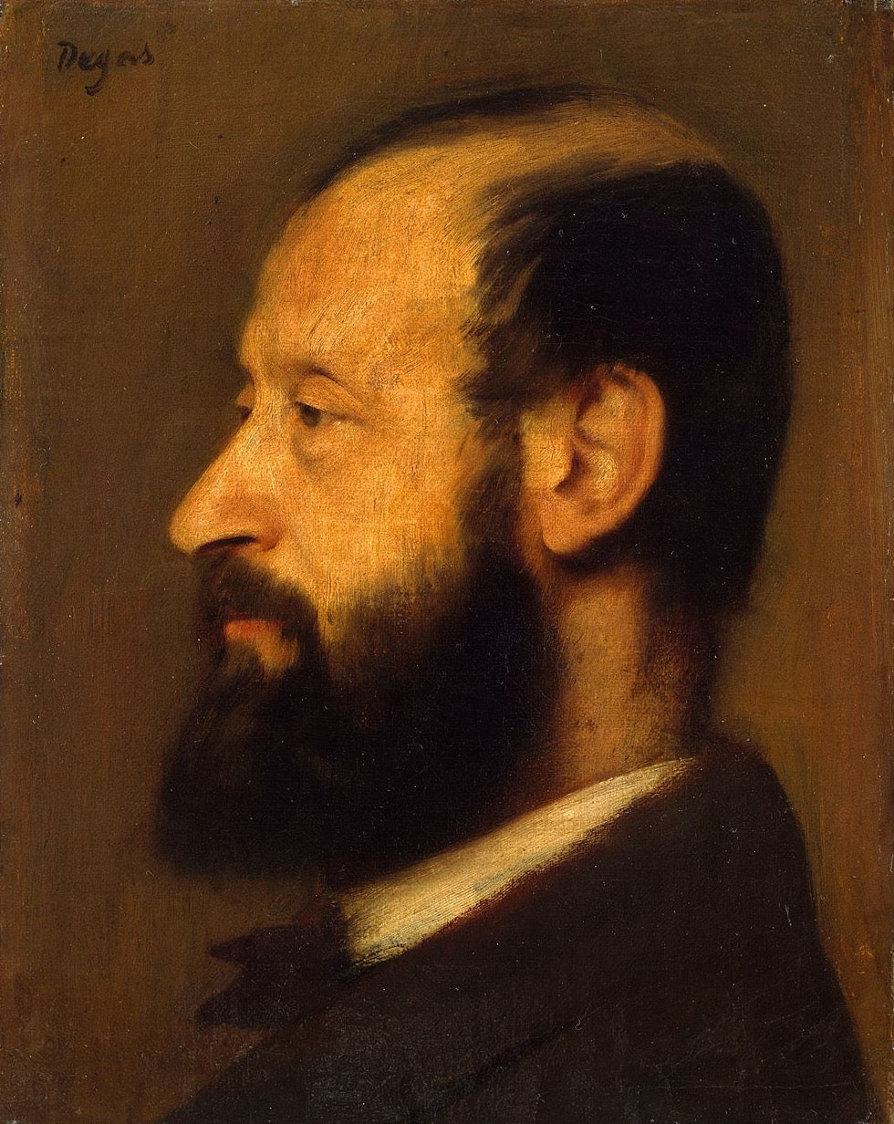 Joseph-Henri Altès Painting by Edgar Degas Reproduction Oil on Canvas