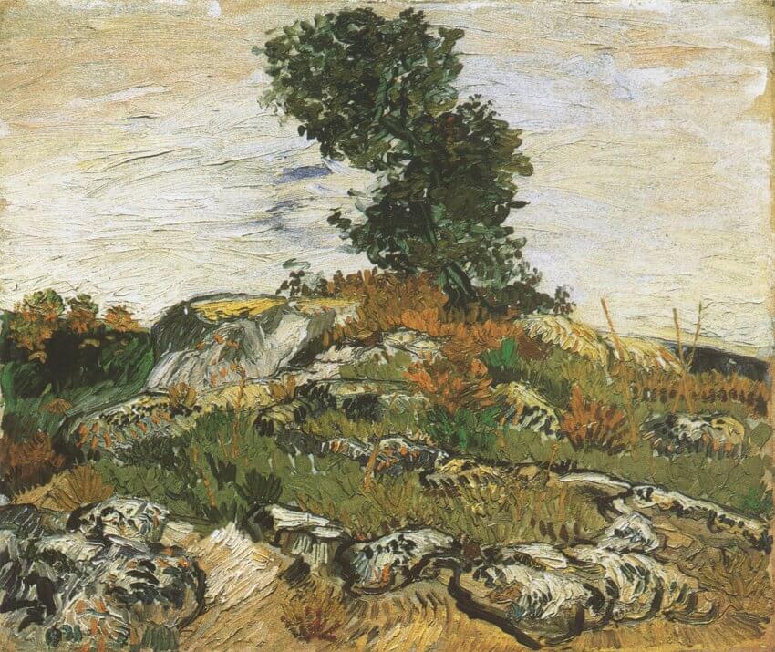 The Rocks, 1888 by Van Gogh Reproduction for Sale - Blue Surf Art
