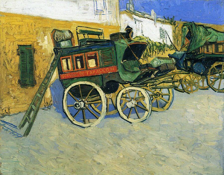 The Tarascon Diligence, 1888 by Van Gogh Reproduction for Sale - Blue Surf Art