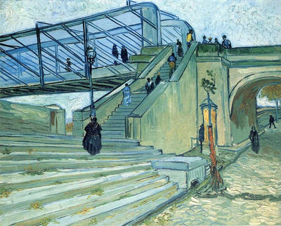 Trinquetaille Bridge in Arles, 1888 by Van Gogh Reproduction for Sale - Blue Surf Art