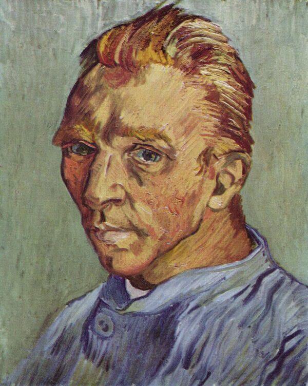Self Portrait without Beard, 1889 by Van Gogh Reproduction for Sale - Blue Surf Art