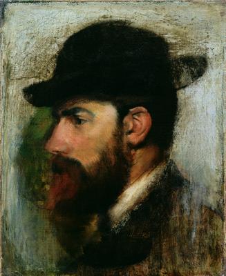 Portrait of Henri Rouart, pintor francés Painting by Edgar Degas Reproduction Oil on Canvas