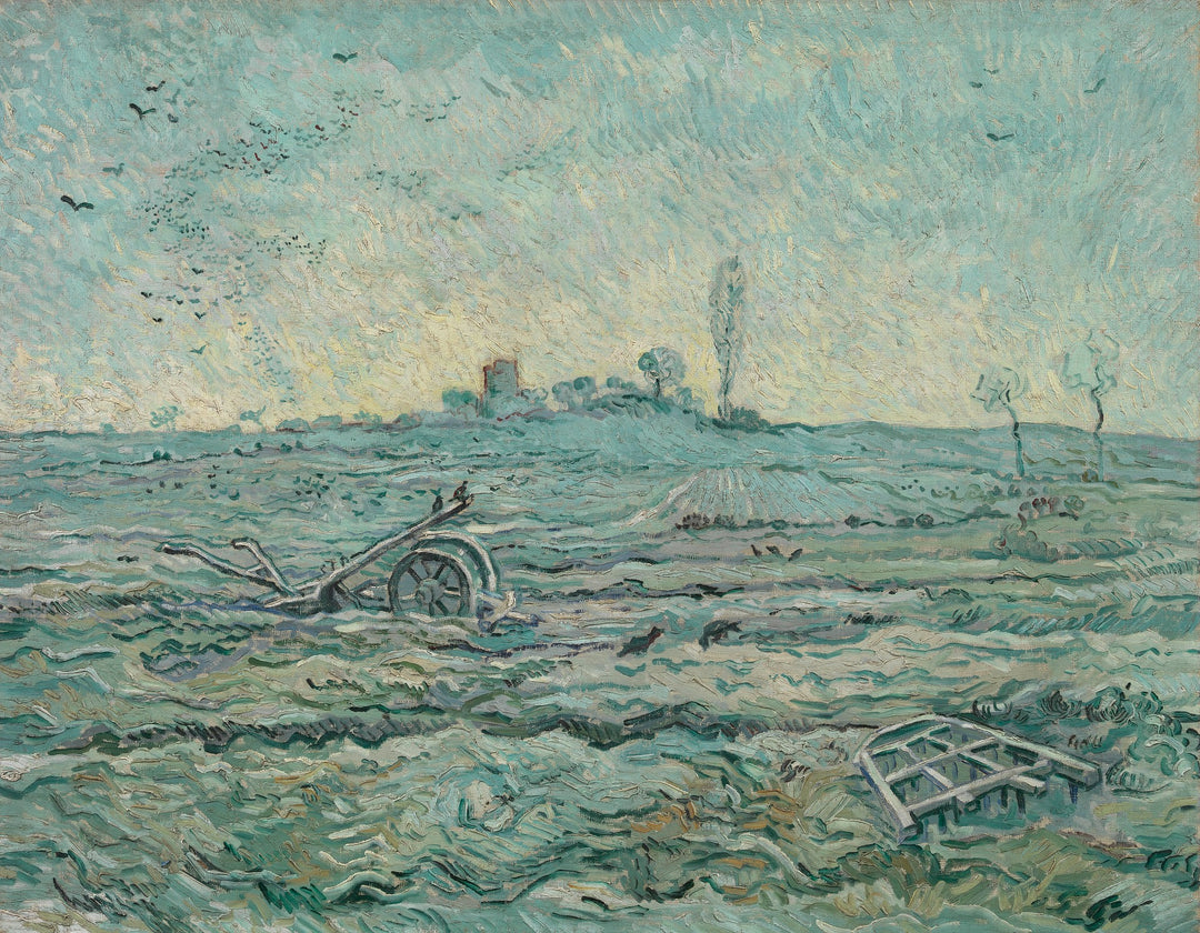 The Plough and the Harrow after Jean-Francois Millet 1890 by Van Gogh Reproduction for Sale - Blue Surf Art