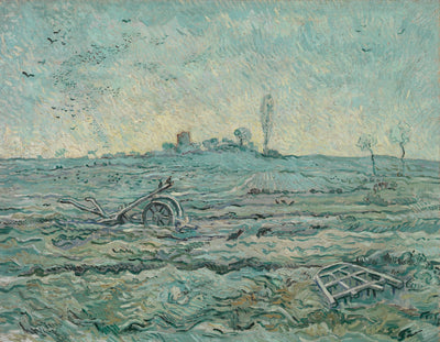 The Plough and the Harrow after Jean-Francois Millet 1890 by Van Gogh Reproduction for Sale - Blue Surf Art