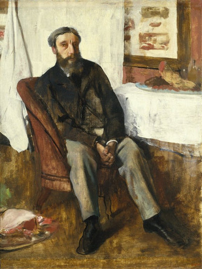 Portrait of a Man Painting by Edgar Degas Reproduction Oil on Canvas