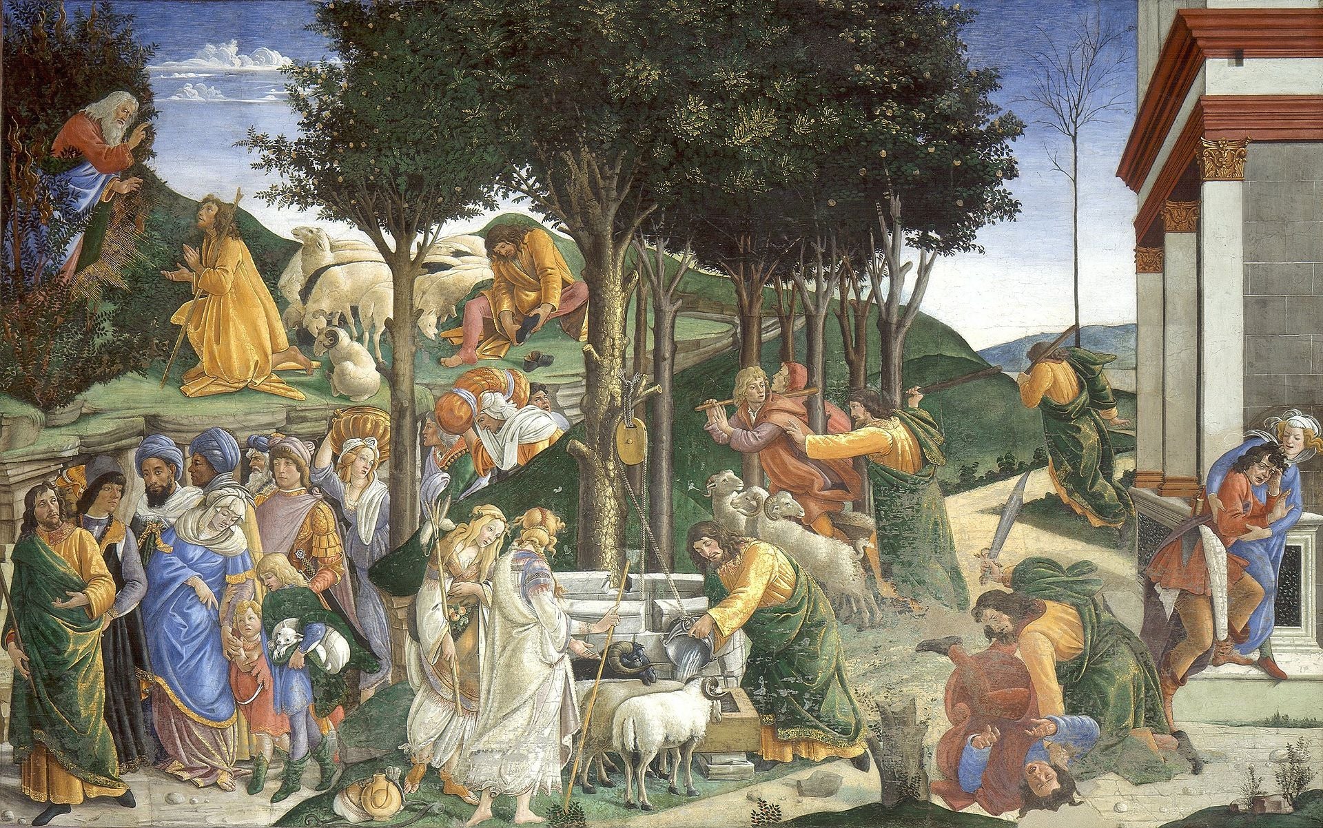 Youth of Moses by Sandro Botticelli I Blue Surf Art