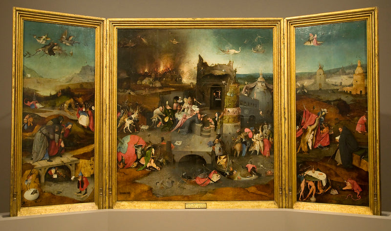 Triptych of the Temptation of St. Anthony by Hieronymus Bosch I Blue Surf Art