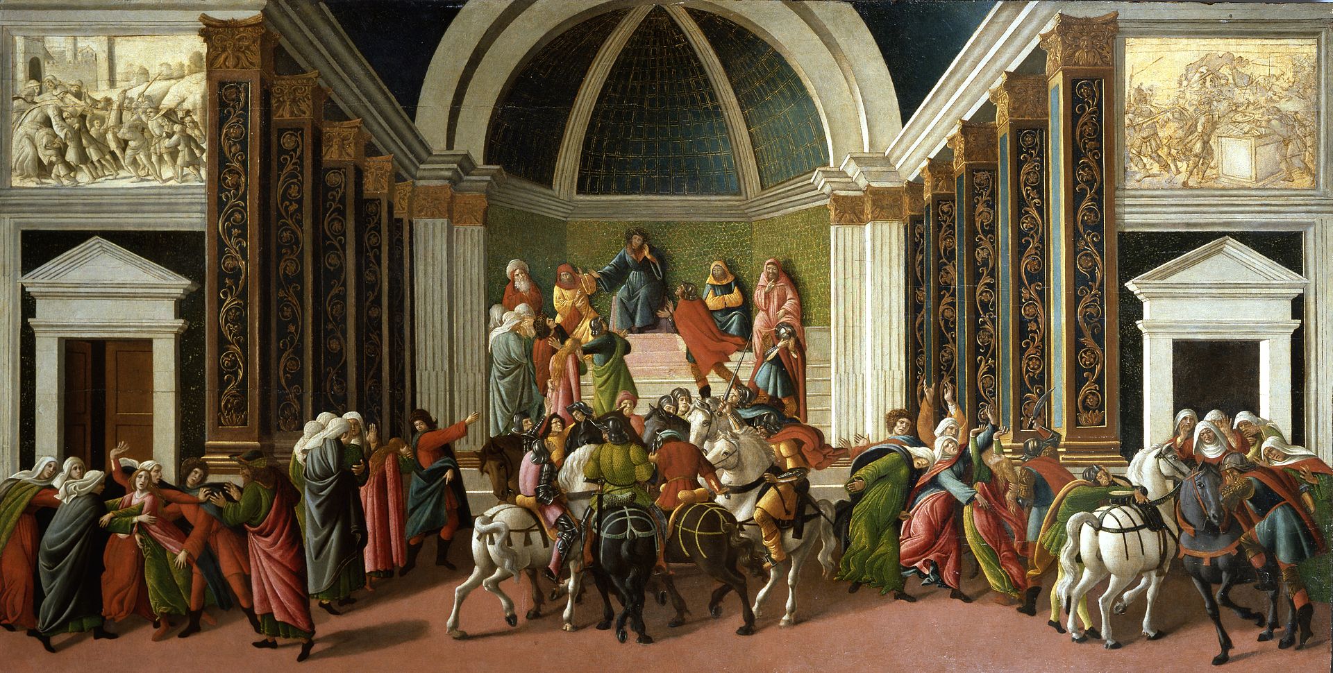 The Story of Virginia by Sandro Botticelli I Blue Surf Art