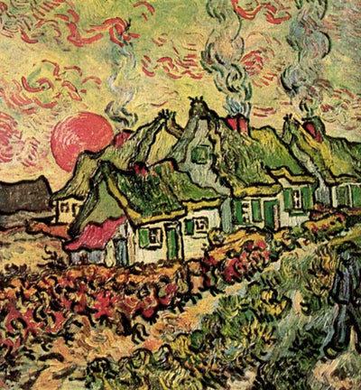 Cottages, Reminiscence of the North, 1890 by Van Gogh Reproduction for Sale - Blue Surf Art