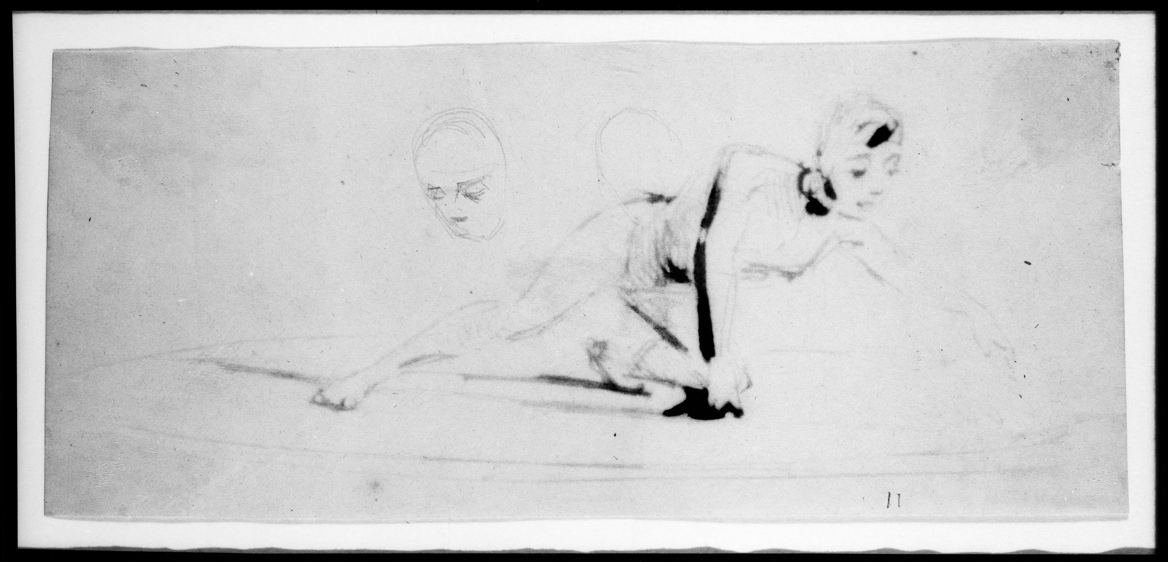 Gladiator (from Sketchbook) by James Abbott McNeill Whistler Reproduction Painting by Blue Surf Art