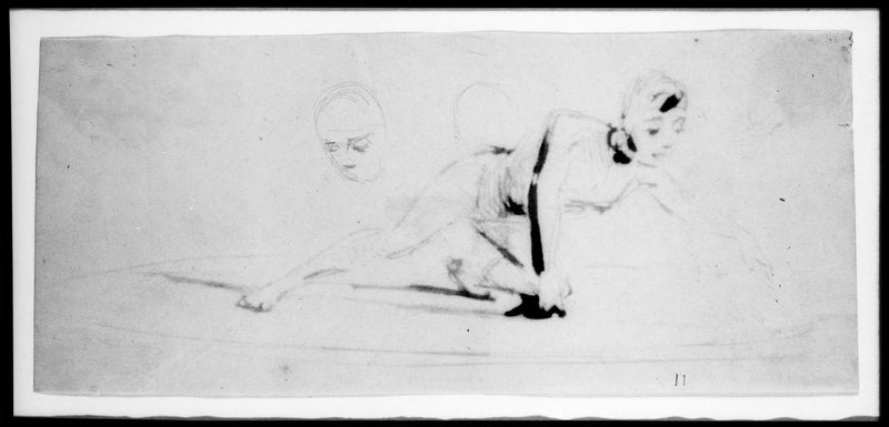 Gladiator (from Sketchbook) by James Abbott McNeill Whistler Reproduction Painting by Blue Surf Art