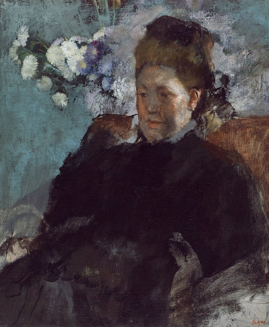 Portrait of a Woman, 1877 Painting by Edgar Degas Reproduction Oil on Canvas