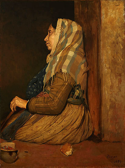 Roman beggar Painting by Edgar Degas Reproduction Oil on Canvas