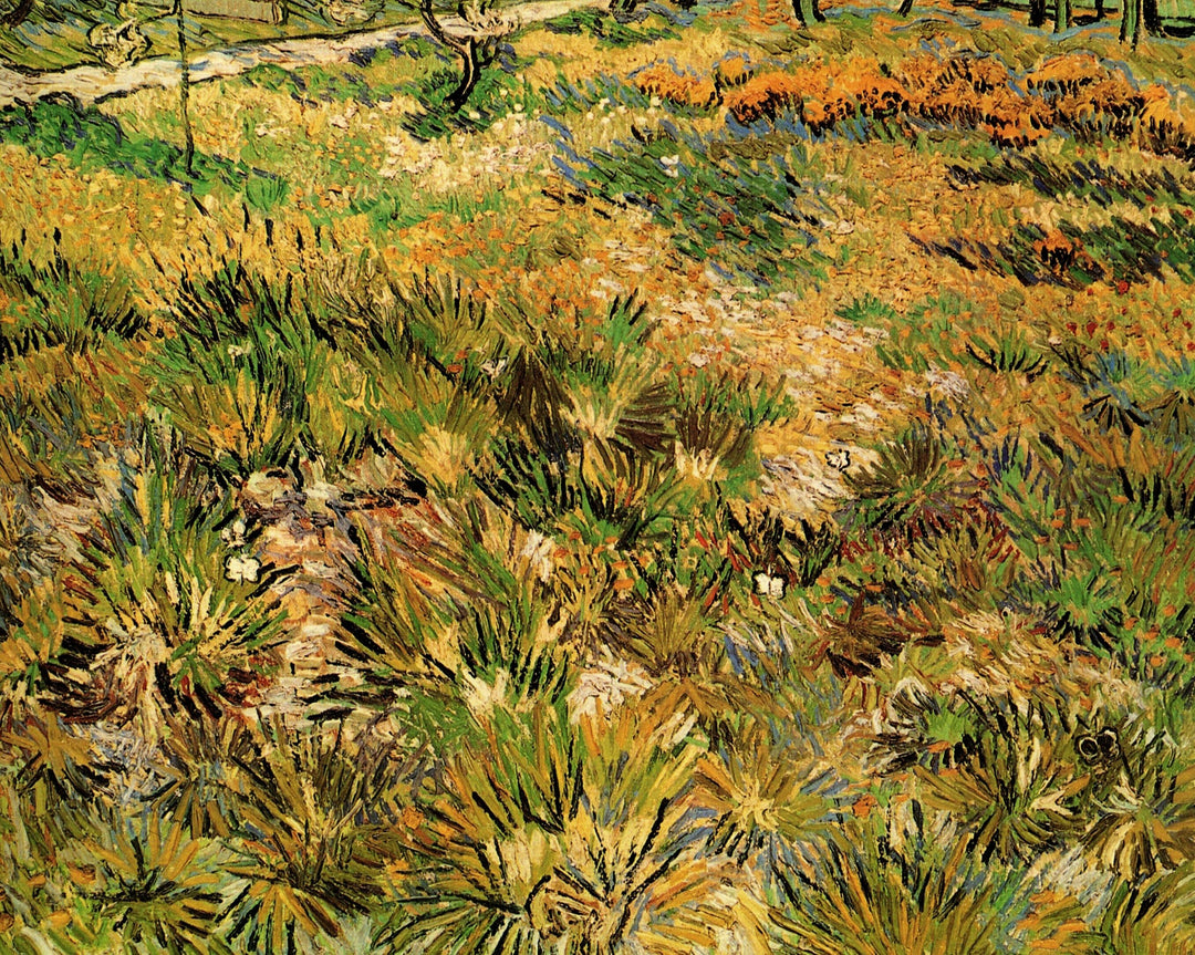 Meadow in the Garden of Saint-Paul Hospital, 1890 by Vincent van Gogh Reproduction for Sale - Blue Surf Art