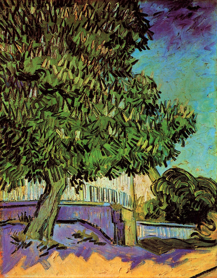 Chestnut Tree in Blossom 1890 by Vincent van Gogh Reproduction for Sale - Blue Surf Art