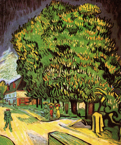 Chestnut Trees in Blossom 1890 by Vincent van Gogh Reproduction for Sale - Blue Surf Art