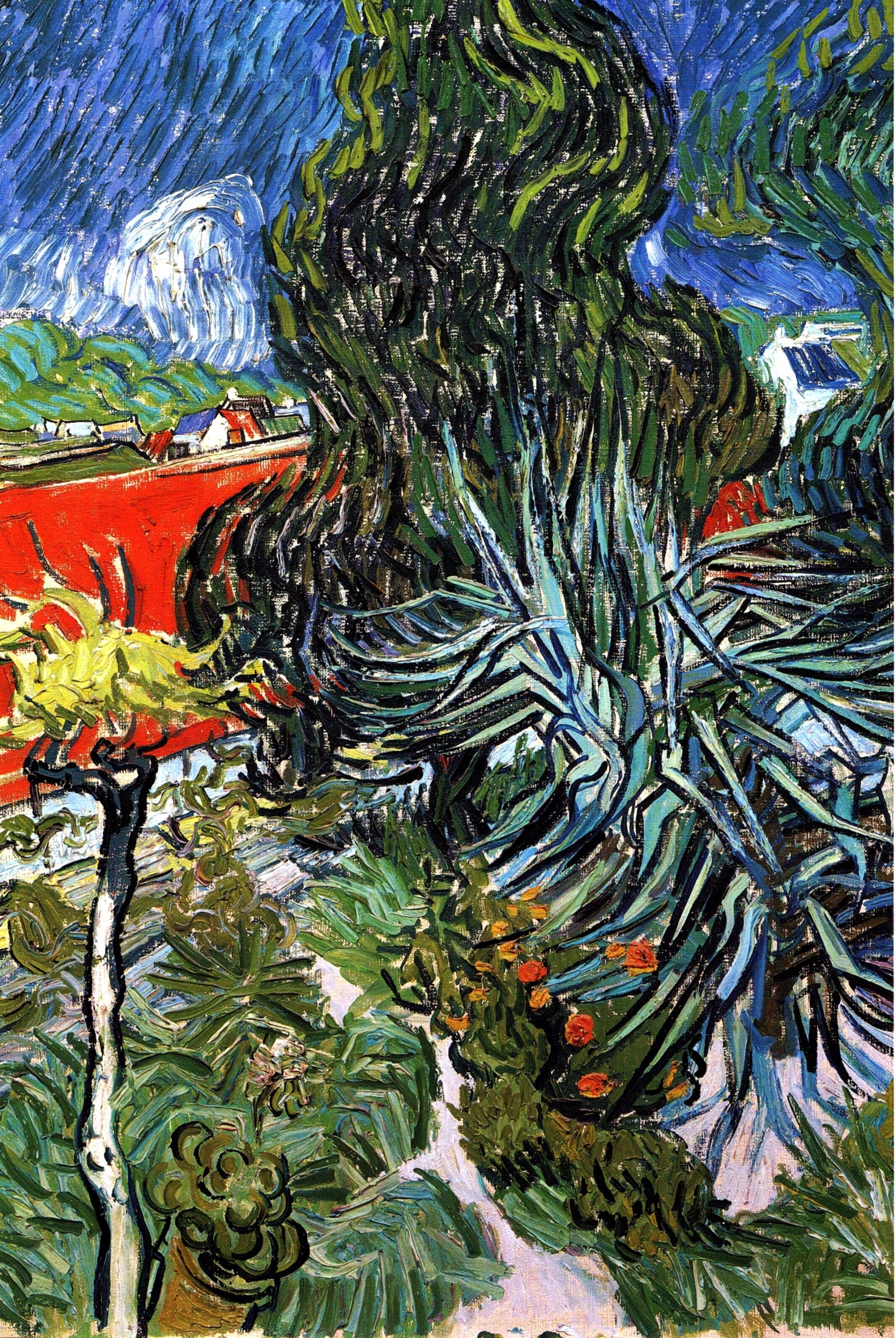 Doctor Gachet's Garden in Auvers 1890 by Vincent van Gogh Reproduction for Sale - Blue Surf Art