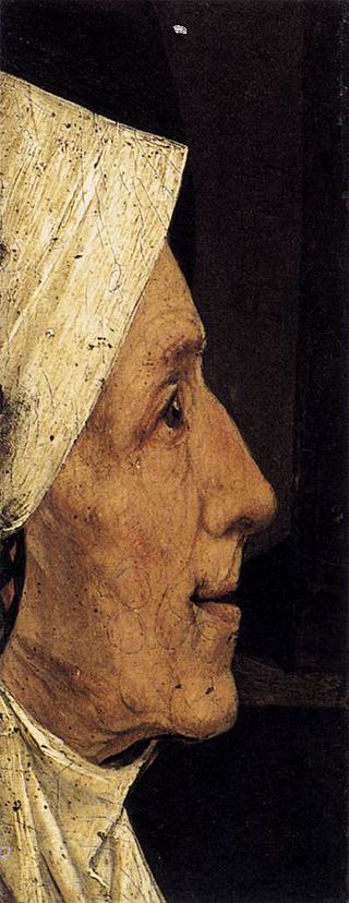 Head of a Woman by Hieronymus Bosch I Blue Surf Art