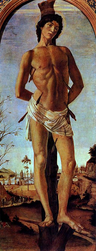St. Sebastian (Botticelli) by Sandro Botticelli I Blue Surf Art