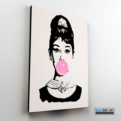 Audrey Hepburn Wall Art 100% Handmade Art Celebrities Model Art 2
