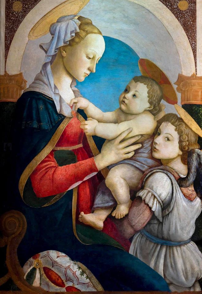 Madonna of the Rose Garden (Botticelli) by Sandro Botticelli I Blue Surf Art
