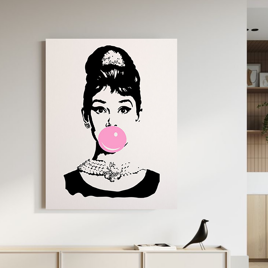 Audrey Hepburn Wall Art 100% Handmade Art Celebrities Model Art 7