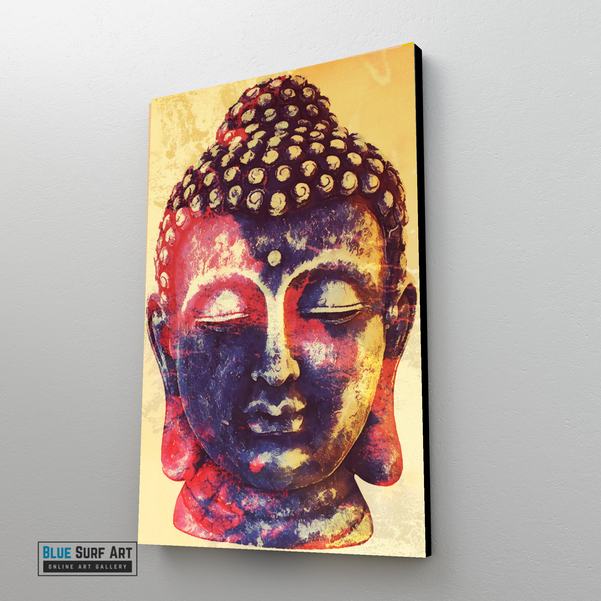 Buddha Portrait Original Oil Painting on Canvas