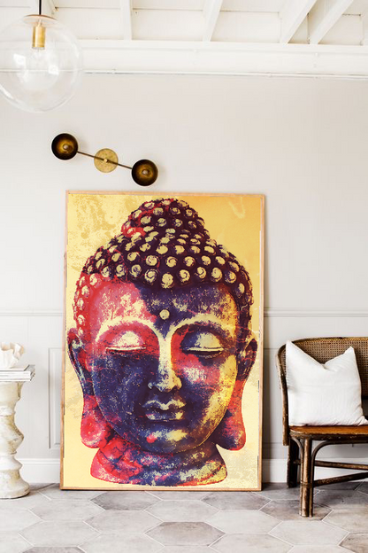 Buddha Portrait Original Oil Painting on Canvas