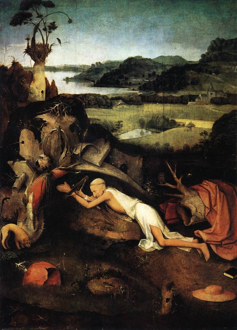 St. Jerome at Prayer (Bosch) by Hieronymus Bosch I Blue Surf Art
