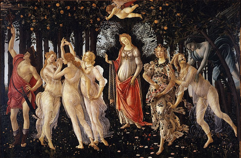 La Primavera by Sandro Botticelli I Blue Surf Art